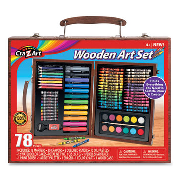 Cra-Z-Art® Wooden Art Set, 78 Pieces freeshipping - TVN Wholesale